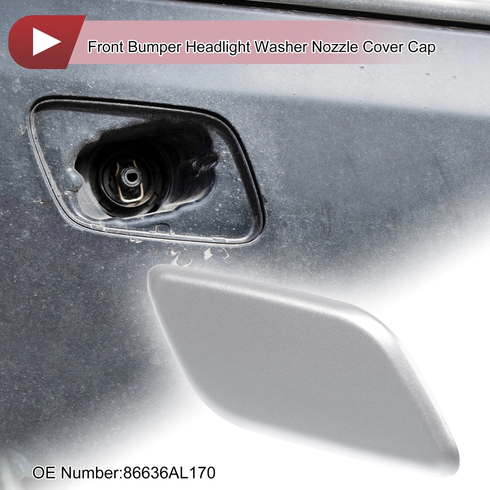 Front Right Washer Nozzle Cover Cap Replacement for Subaru Outback (2010–2018)