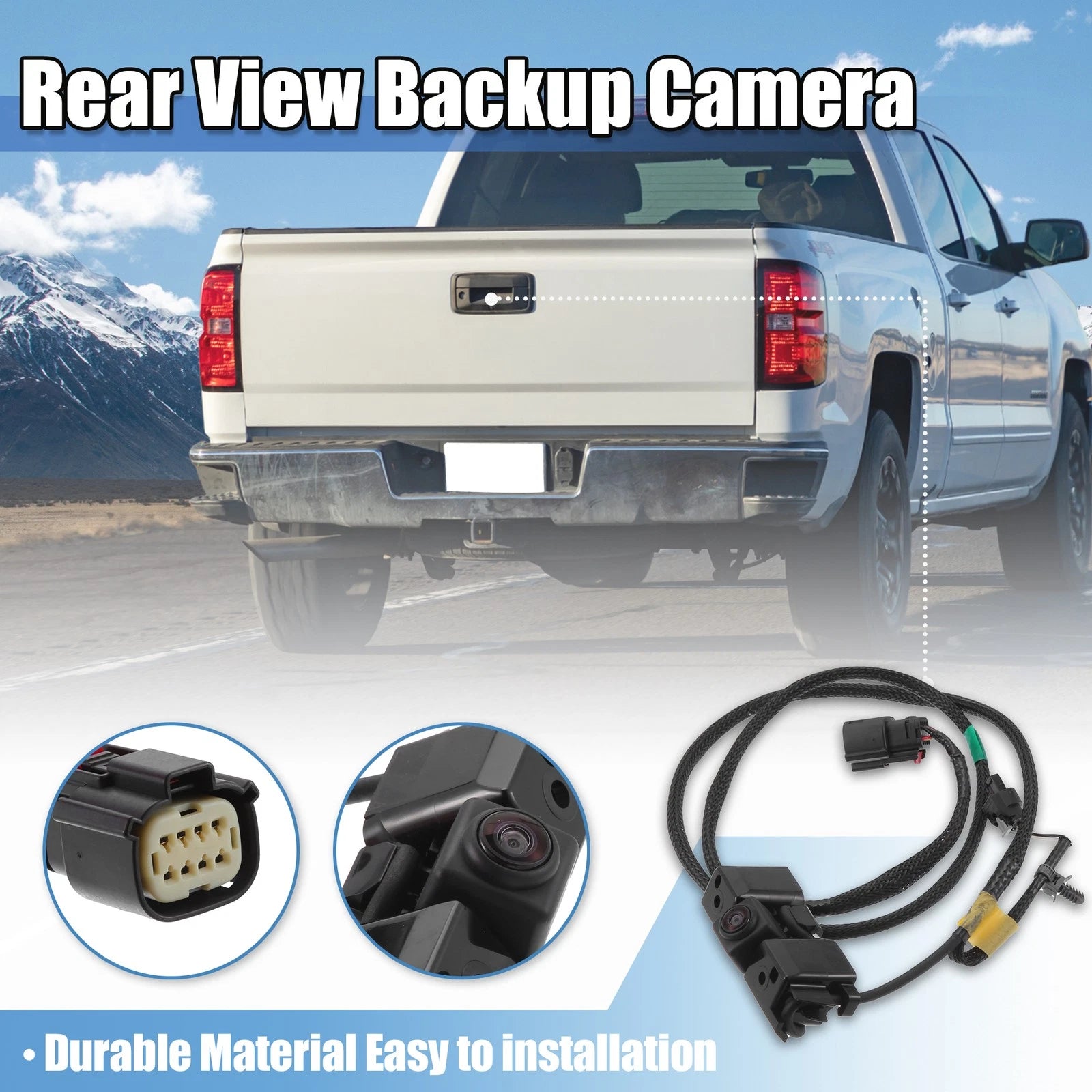 Rear View Backup Camera Replacement for Chevy Silverado 1500 for GMC Sierra 1500 (2014–2021)
