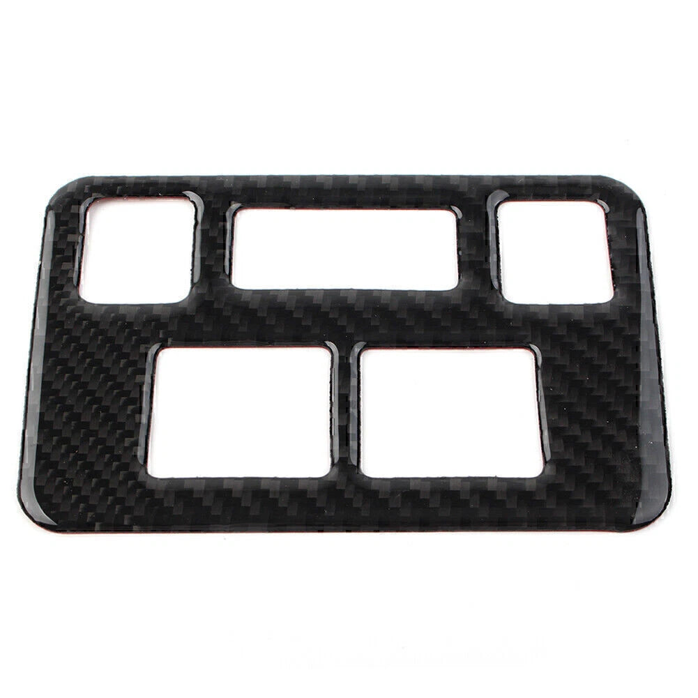 Carbon Fiber Front Headlight Button Frame Cover Trim For Subaru Forester 2013-18