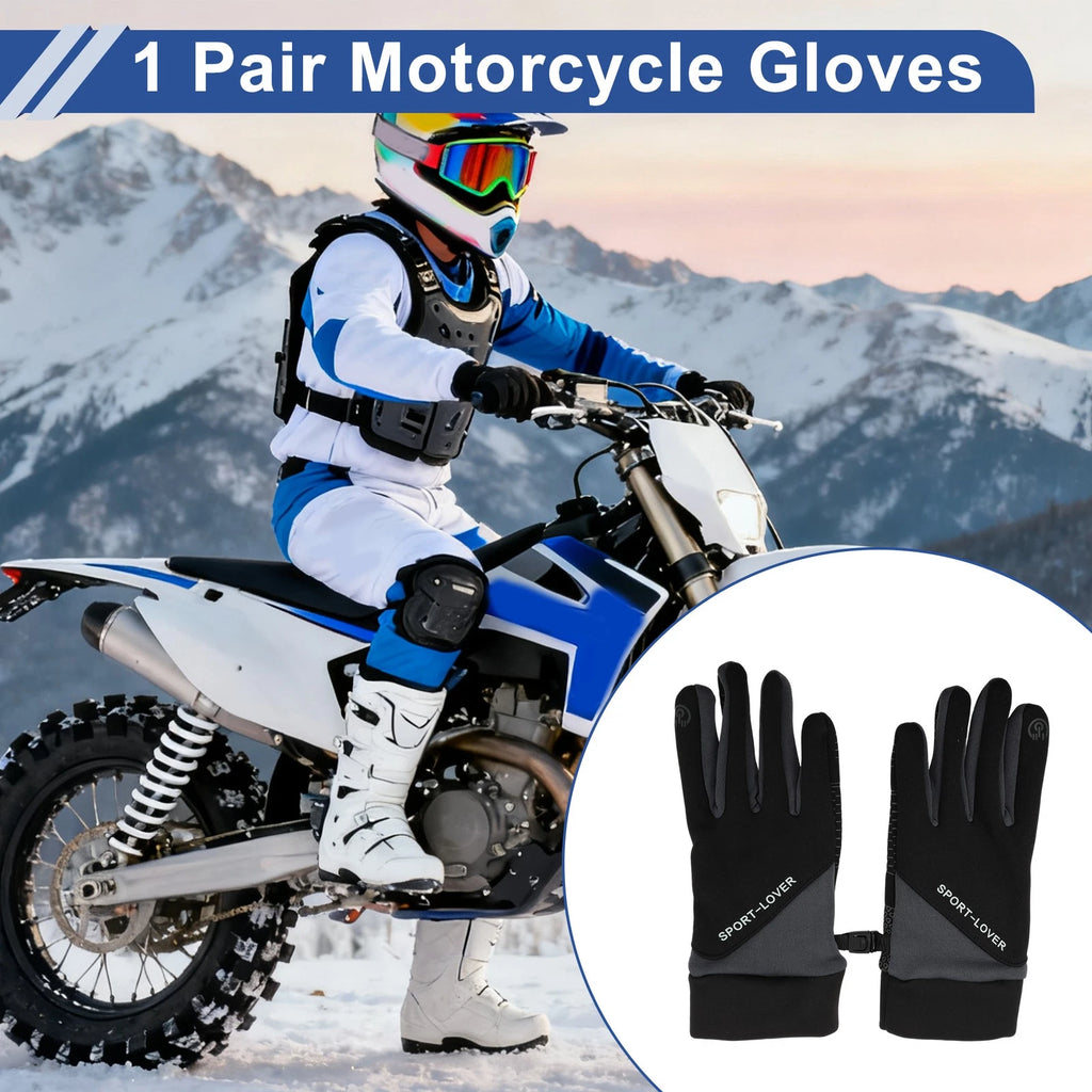 Outdoor Fleece Cycling Gloves Replacement for Mountain Biking (One Size)