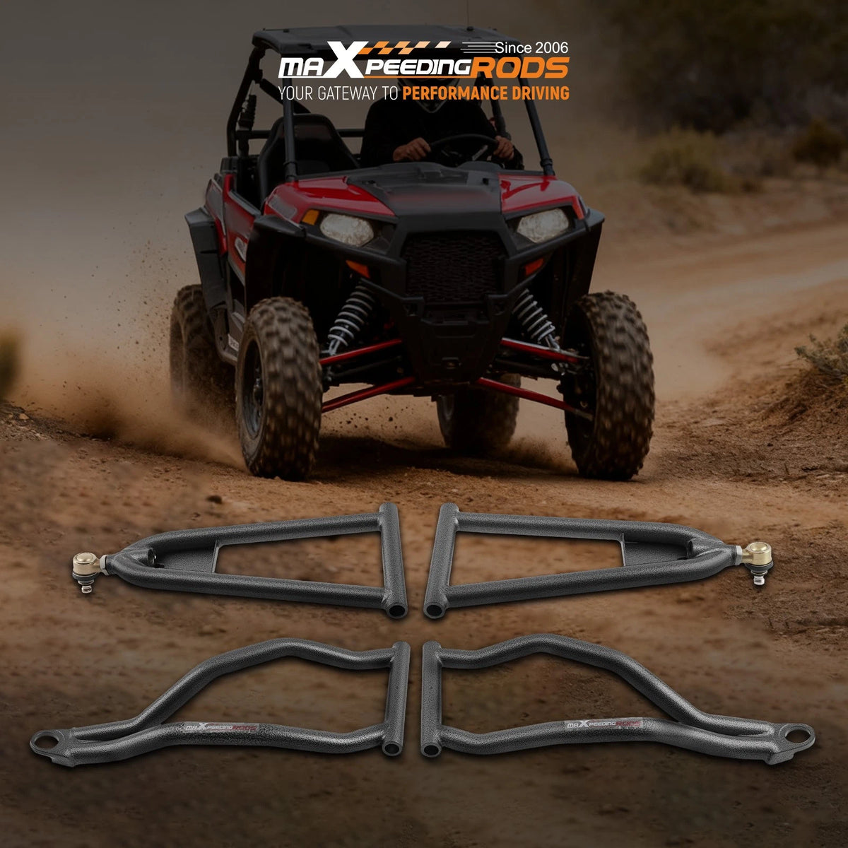 1.5" Offset Front Upper Lower A-Arm for Polaris RZR S 800 / 4 800