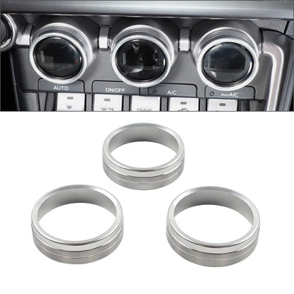 Silver Center Console AC Knob Ring Trim for Subaru BRZ, Toyota GR86 (2021–2024)