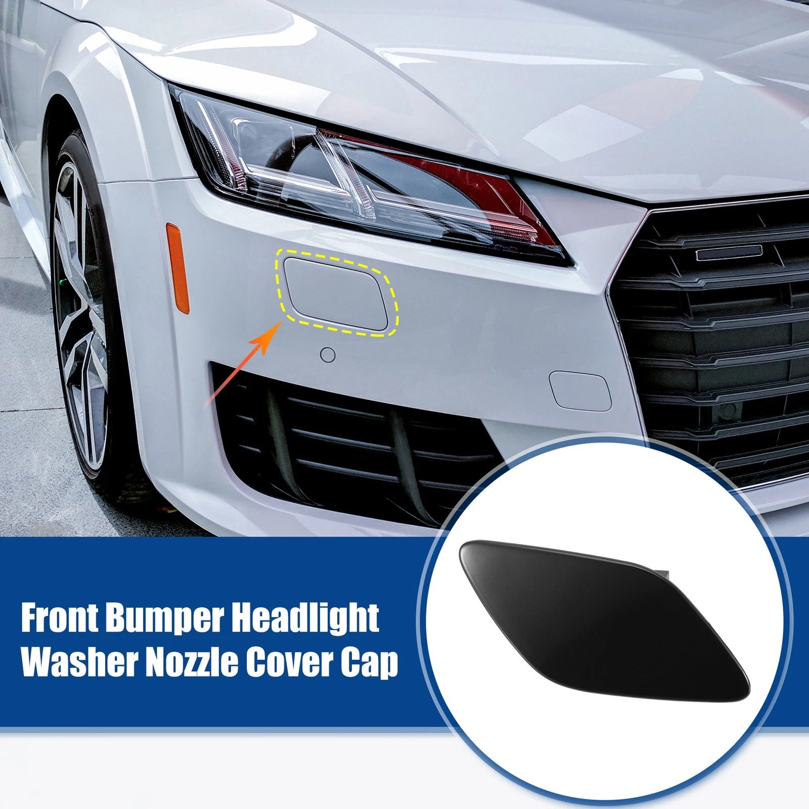 Front Right Headlight Washer Nozzle Cover Cap Replacement for BMW 328i (2014–2019)