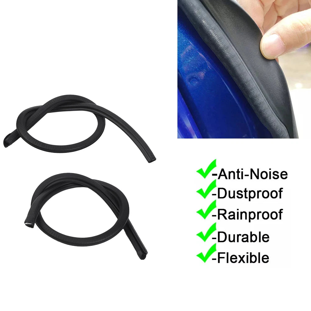 2X Noise Reducing Rubber Seal Strips for Car Doors