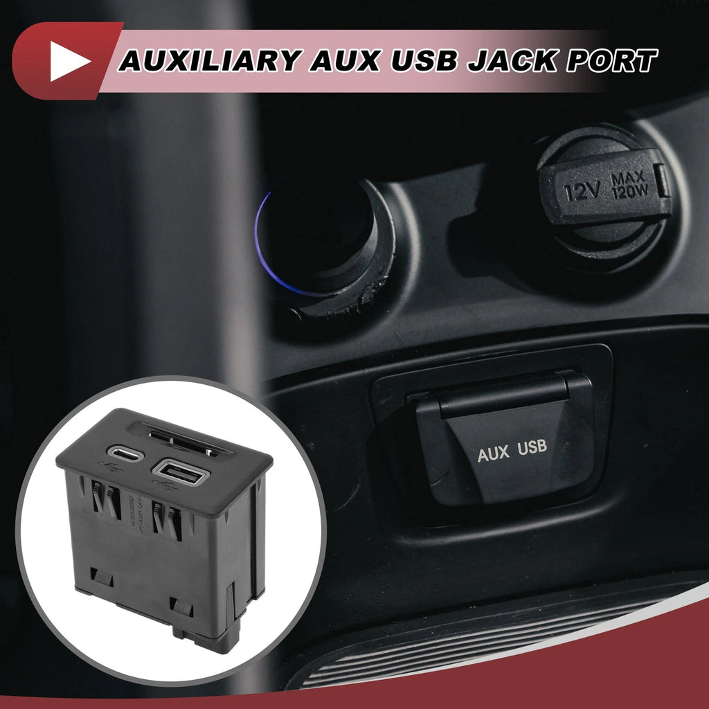 Auxiliary USB Port for Cadillac XT4 2019–2020 Black Replacement