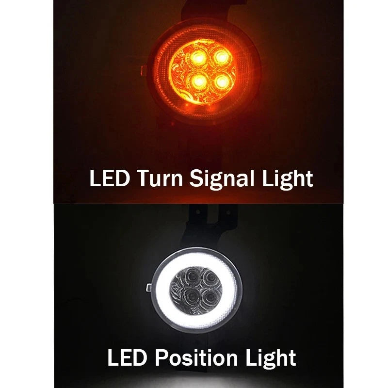 LED Smoked Lens Full Halo Turn Signal Light Assembly for MINI Cooper R50 R52 R53 (2002–2008)