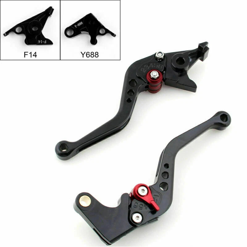 Short Brake Clutch Levers for Yamaha YZF R1 R6 FZ1 R6S (2000–2023) Black T9