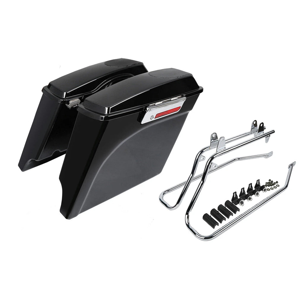 Stretched Saddlebags Speaker Lids Bracket for Harley Softail (1984–2017)