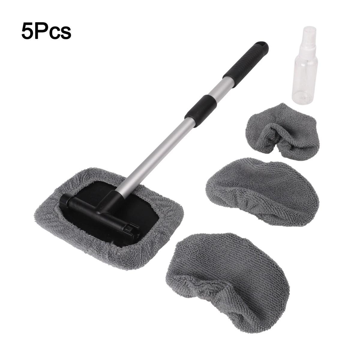 5-Piece Telescopic Handle Car Wash Brush Set for Windows and Glass