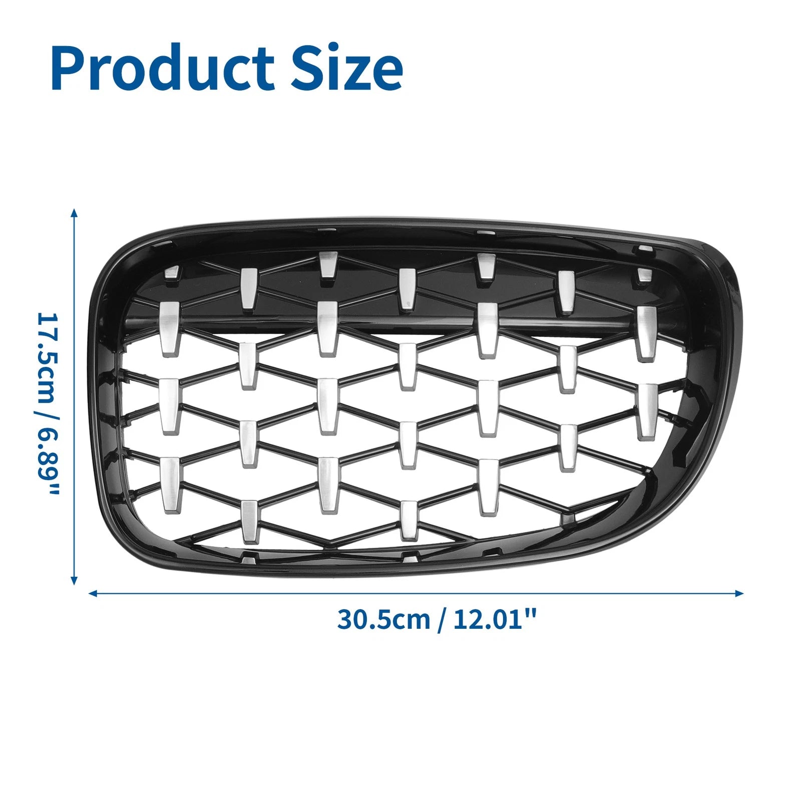 Front Hood Bumper Grille Grill Replacement for BMW 128i 135i (2008–2013)