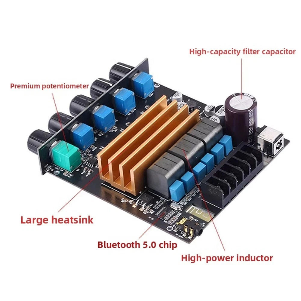 Wireless 5.0 Audio Board 2.1 Channel 100Wx2 for Automotive Sound Systems
