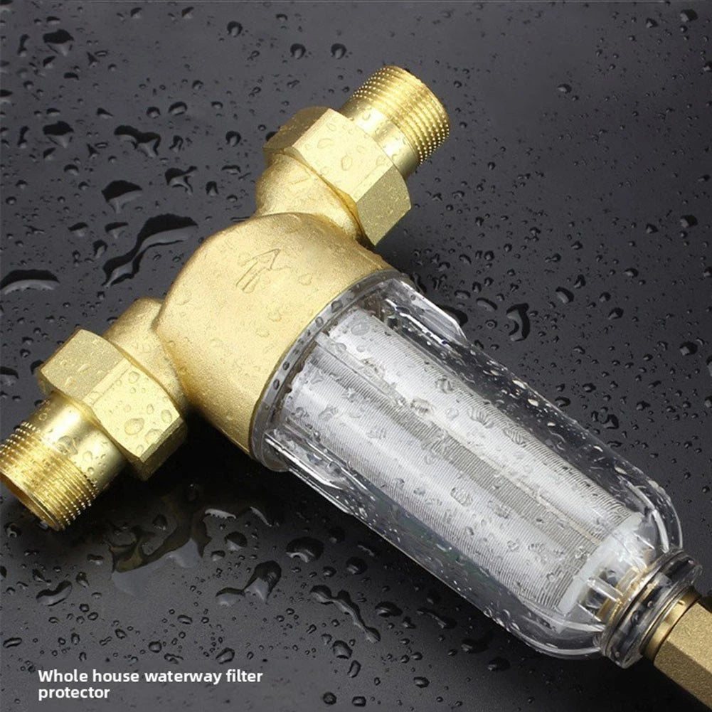 Front Filter for Whole House Water Systems with Backwashing Feature