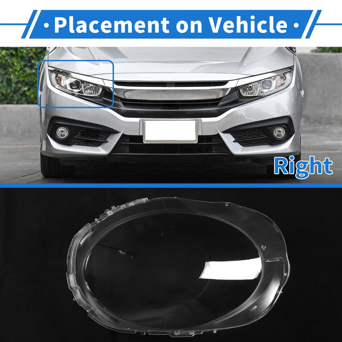 1 Pcs Headlight Lens Cover for Mini F55 (2014–2018) PC Clear