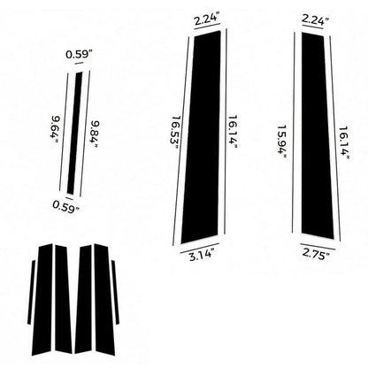 Window Side Pillar Trims for Honda Civic Sedans from Two Thousand Six to Eleven