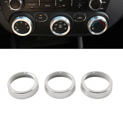Center Console AC Switch Control Knob Ring for Kia Cerato K3 Forte (2017–2018) Silver