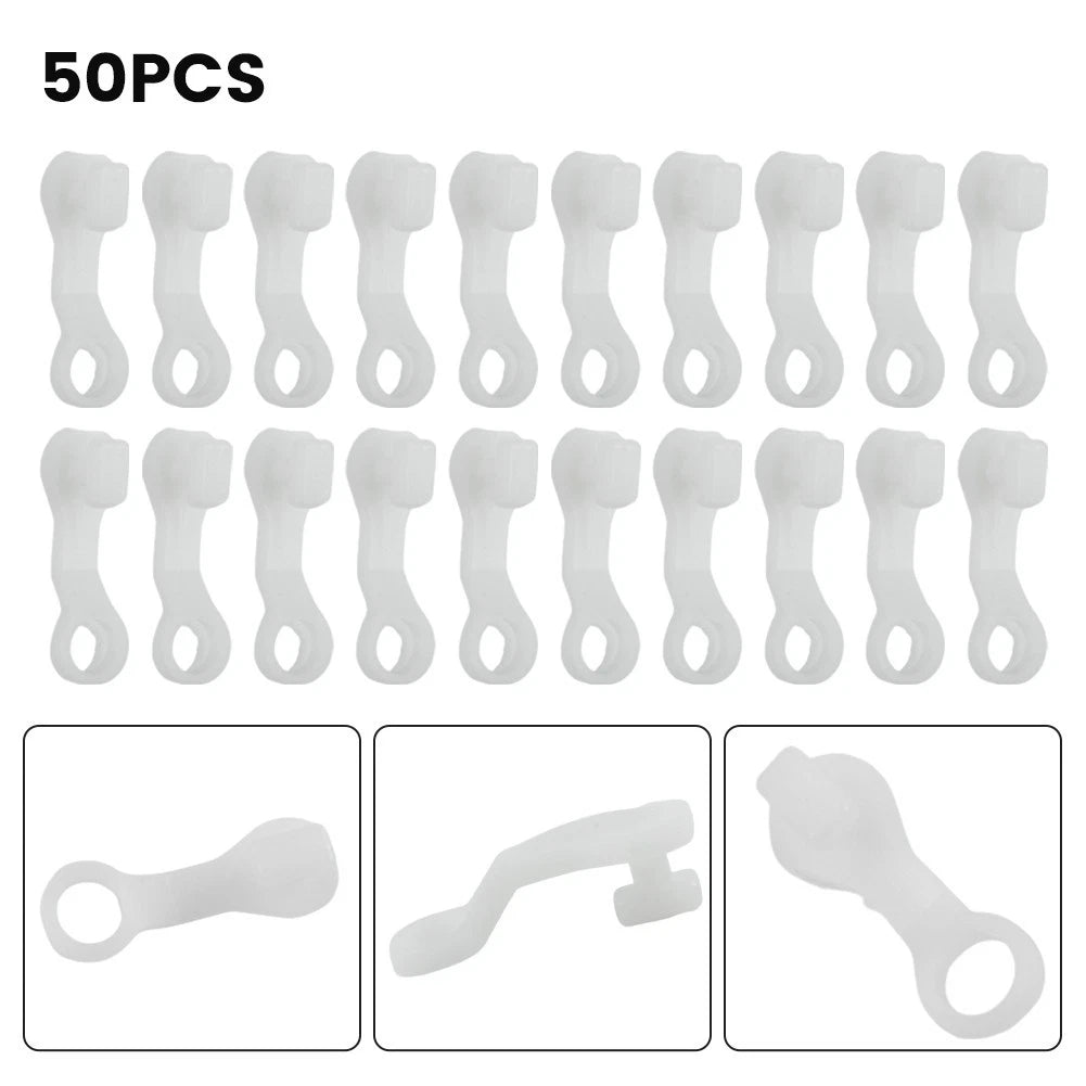 50pcs Curtain Hooks for Curtain Track Rail Runners