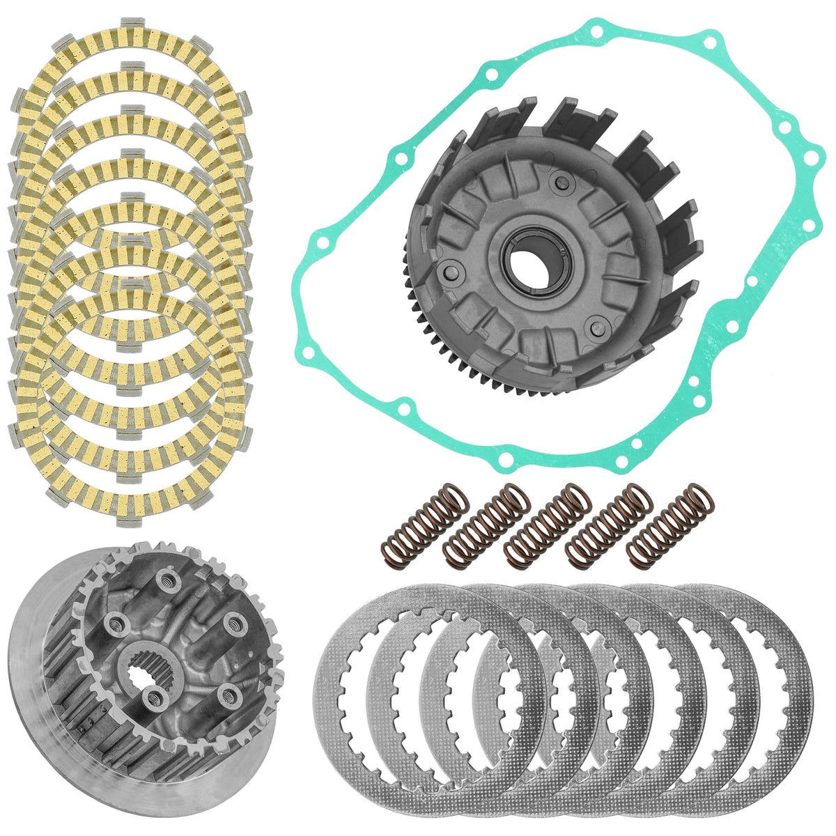 Clutch Center Basket Hub Kit with Plates for Honda Sportrax 400 TRX400EX (2005–2008)
