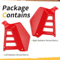 Set of 2 Radiator Shrouds for Honda ATC250R (1985–1986) Red Plastic