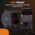 Air Cleaner Intake Filter for Harley Dyna (2000–2017), Softail (2000–2015), Touring (2000–2007)