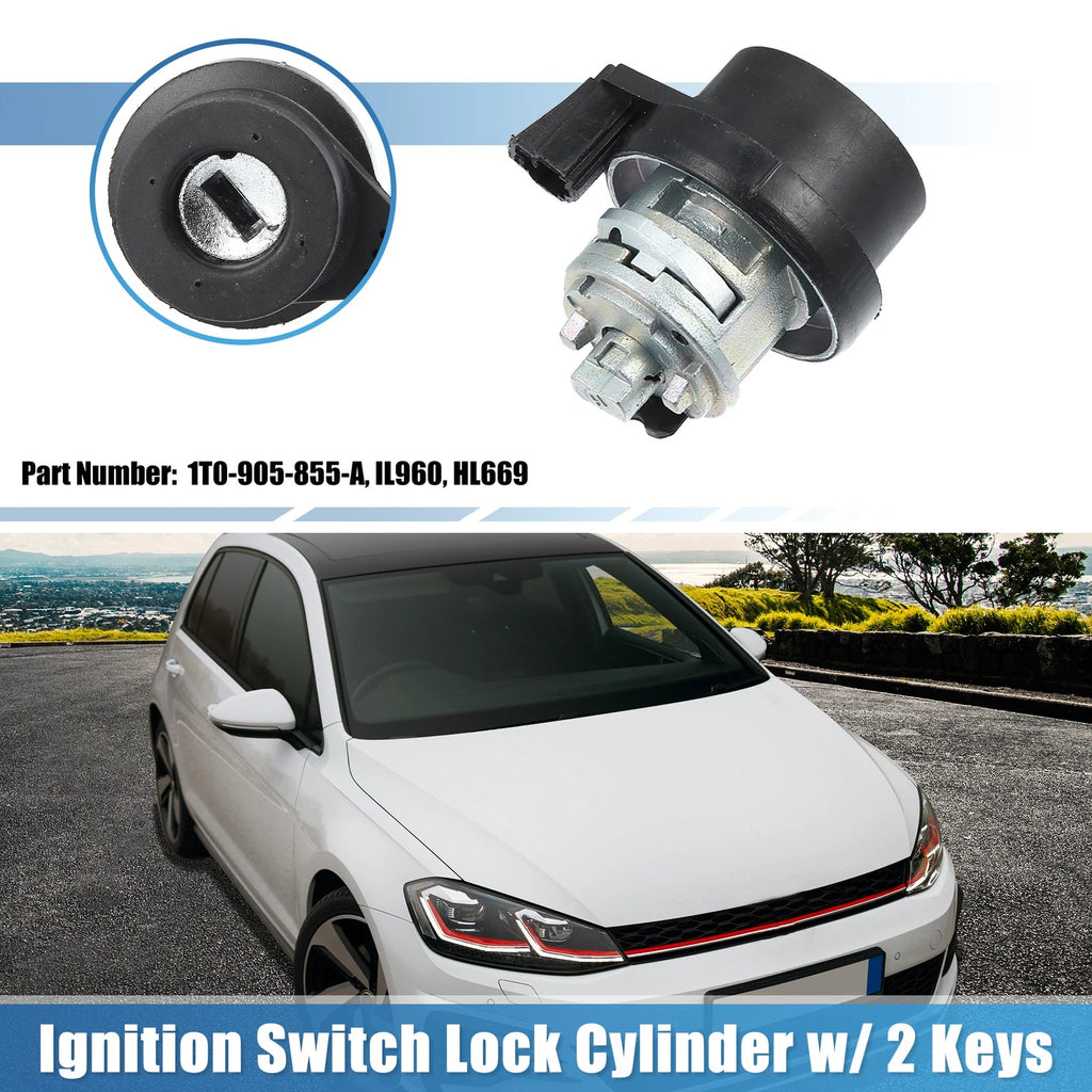 Ignition Switch Steering Lock Cylinder with Key for Volkswagen Audi (2003–2016)