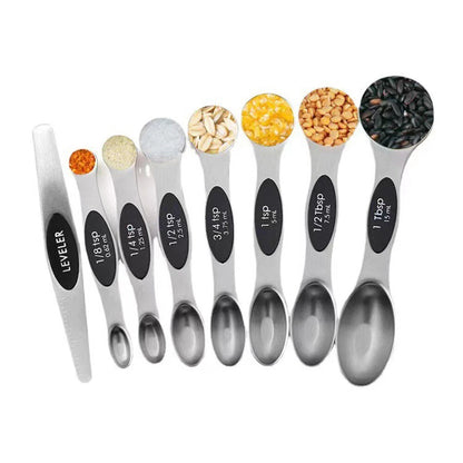8pcs Magnetic Measuring Spoons Set for Baking & Cooking