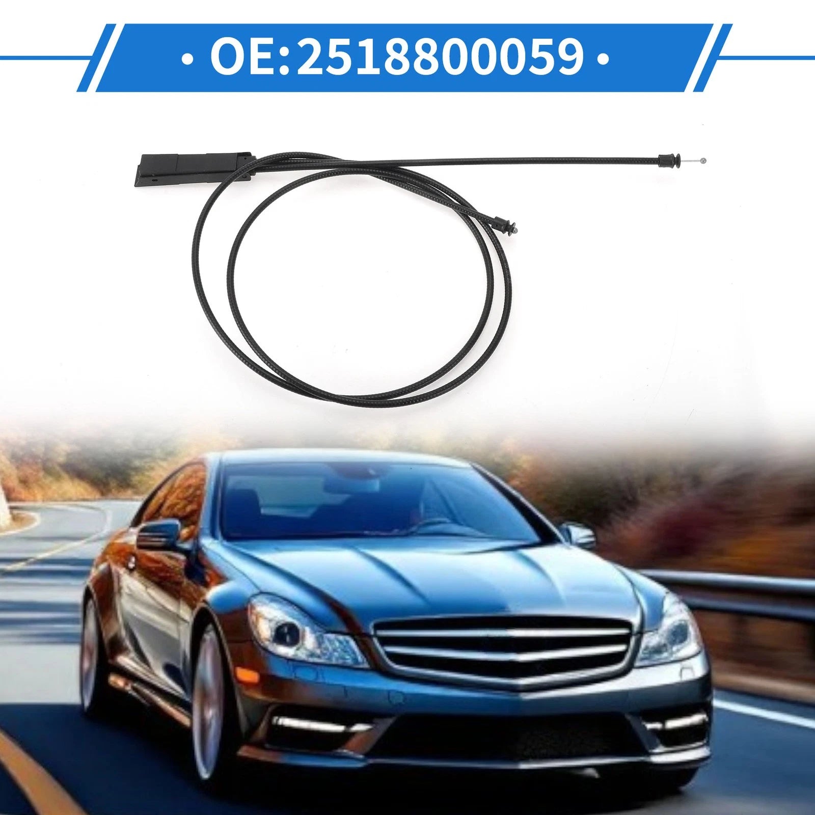 Hood Latch Release Cable Replacement for Mercedes-Benz R320 (2009–2009)