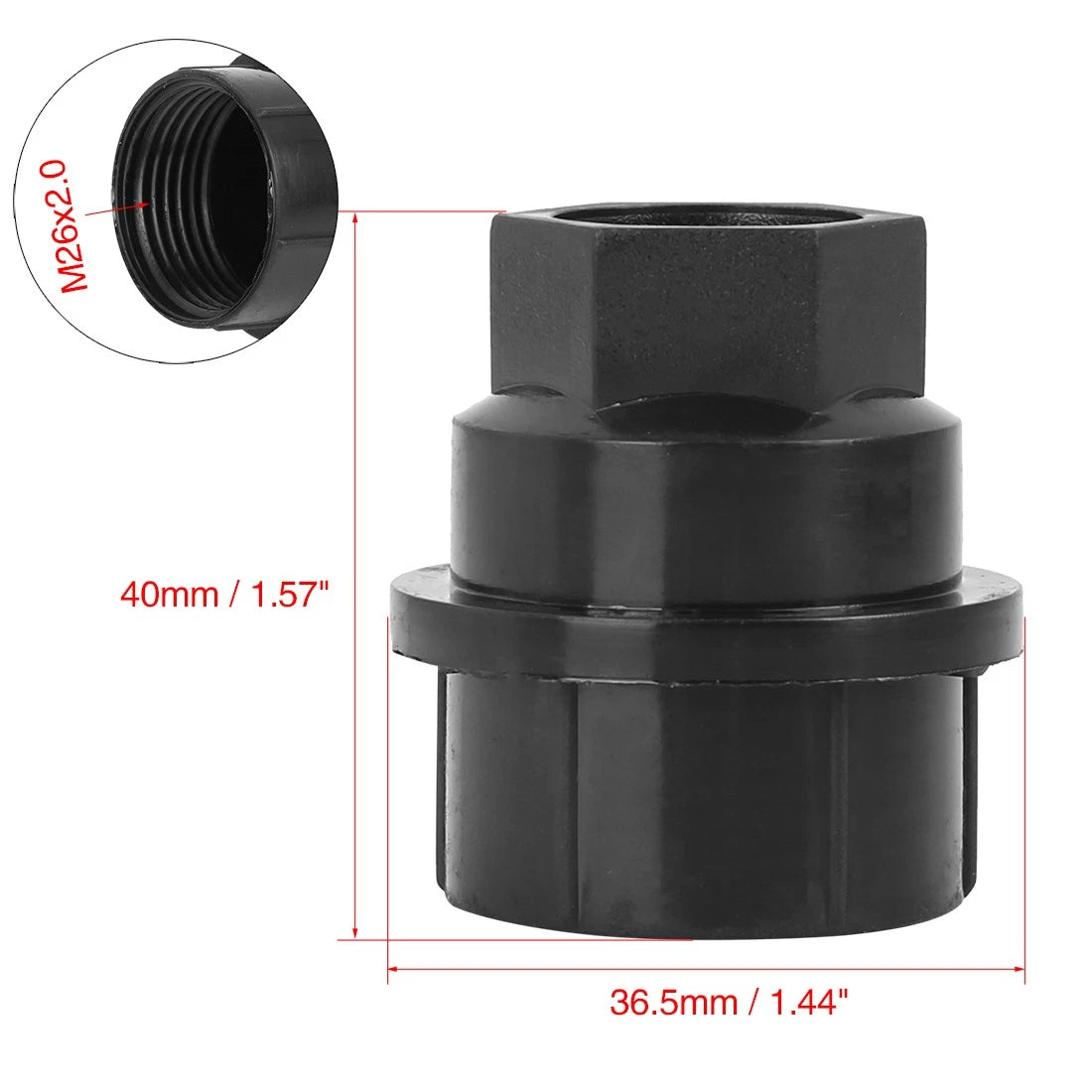 Wheel Lug Nut Cover M26x2.0 Replacement for GMC Yukon (2007–2014)