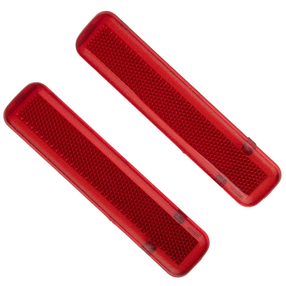 Rear Door Reflector Set for Chevy Avalanche (2002–2013) L&R Red Trim