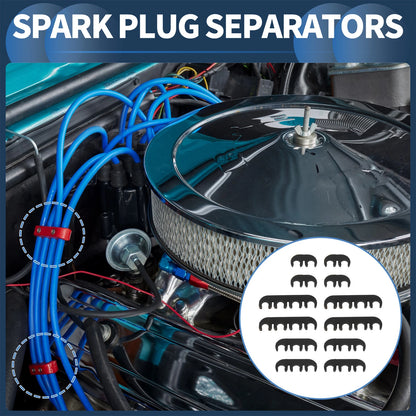 12pcs Spark Plug Wire Dividers for Ford Chevy (Fits 7mm 8mm Wires)