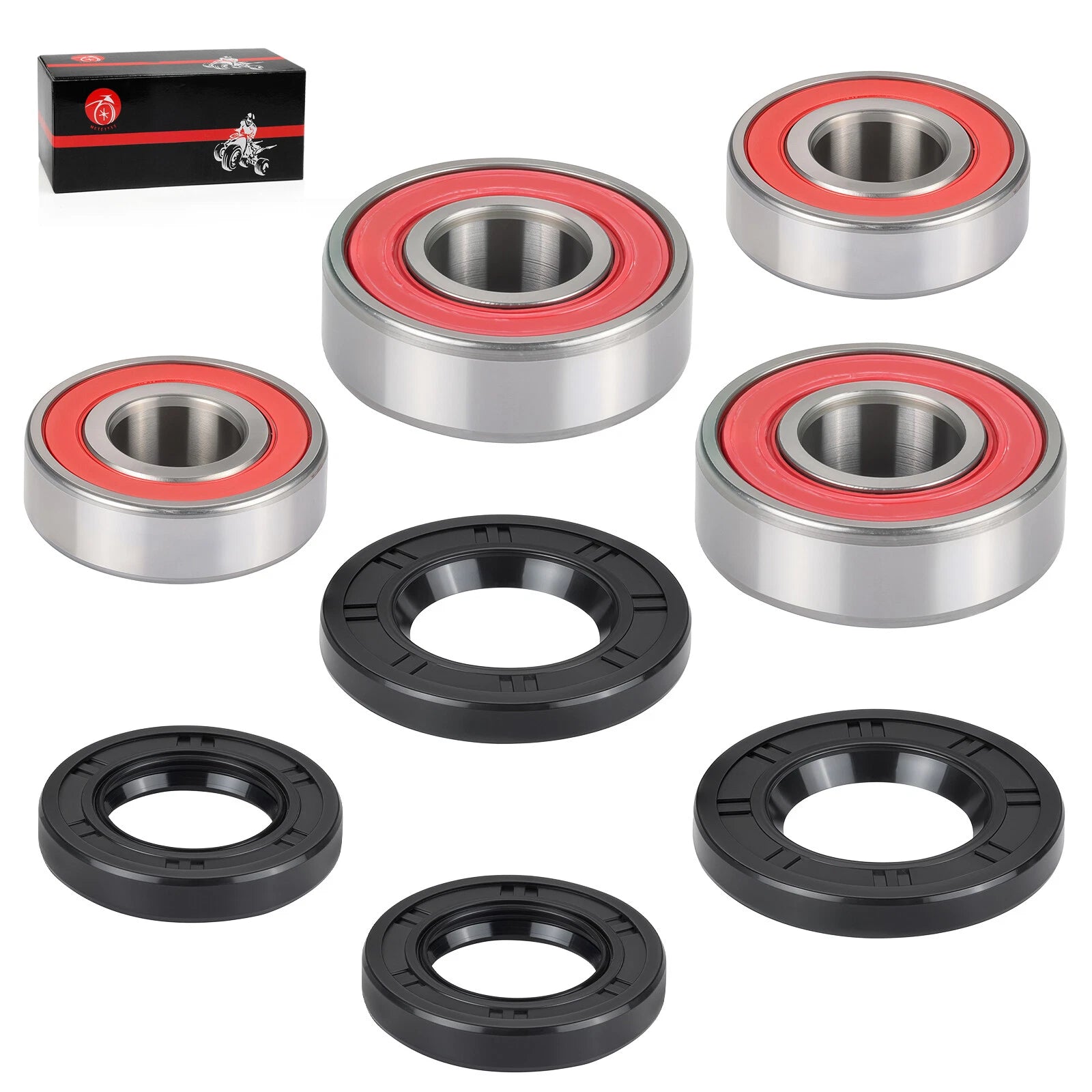 Set of 2 Front Wheel Bearings & Seals Kit for Polaris Predator 500 (2003–2007)