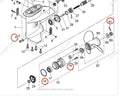 Lower Unit Seal Kit for Tohatsu 9.9HP 15HP 20/25HP 30HP 346650130 332600061