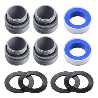 Intex Pool Filter Inlet Outlet Conversion Kit 40mm to 1 1/2 Inch Adapter
