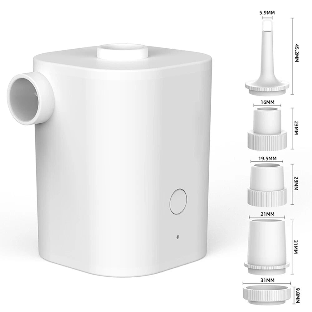 Portable Mini Air Pump for Universal Use (USB Rechargeable, 2500mAh)