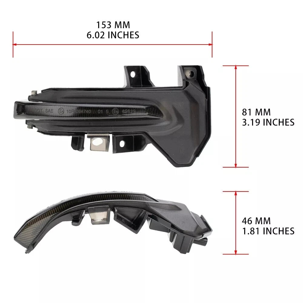 Dynamic Amber LED Side Mirror Turn Signal Light for Toyota Tundra Sequoia (2022–2023)