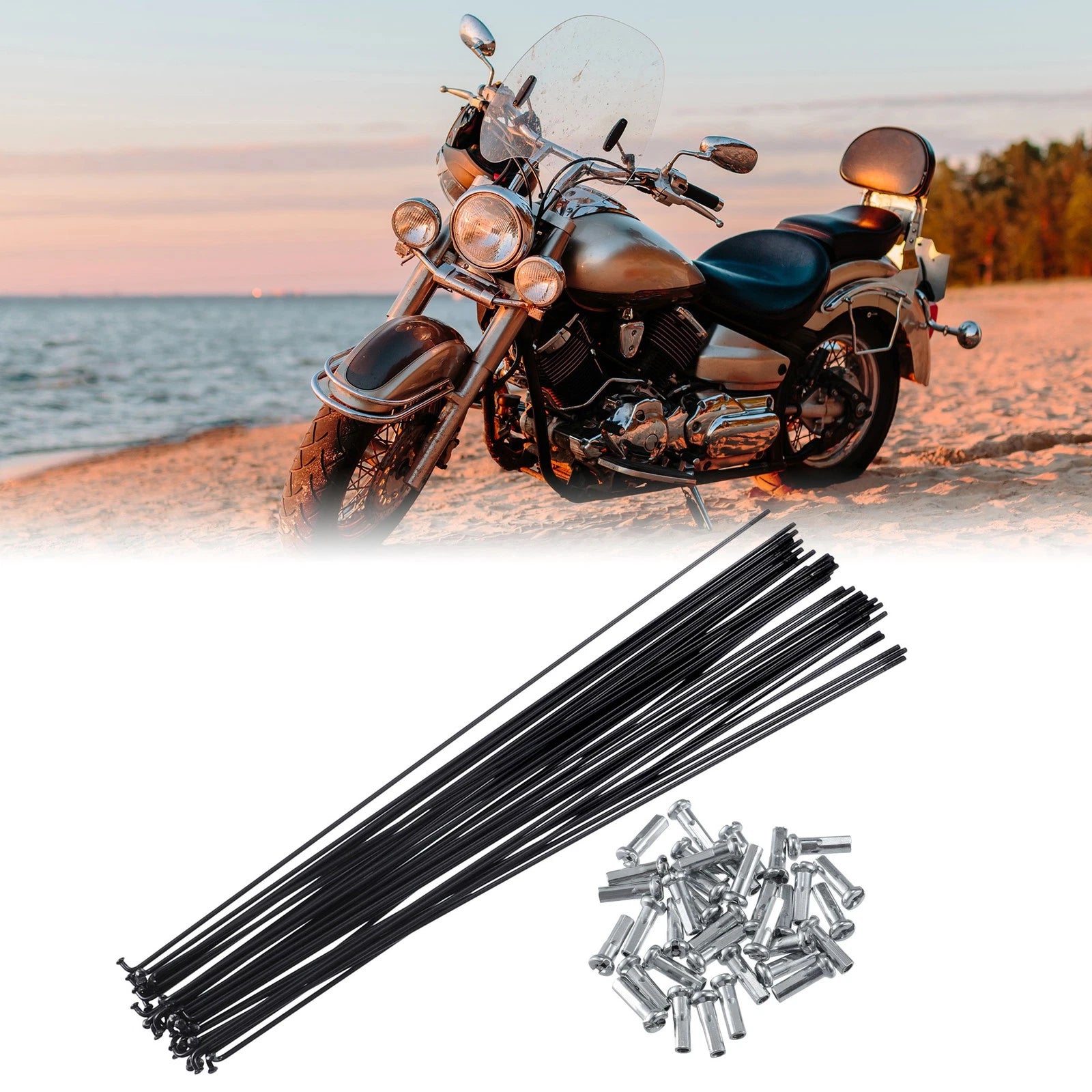 Bicycle Spoke and Nipple Kit 14G 270mm for Most Models (1920–2026)