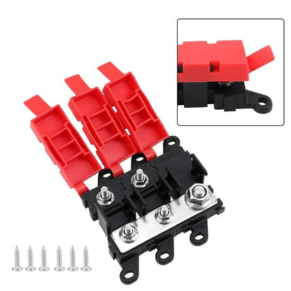 200A Bolt Type Fork Fuse Holder for Vehicle Applications (1 Inlet 2 Outlets)