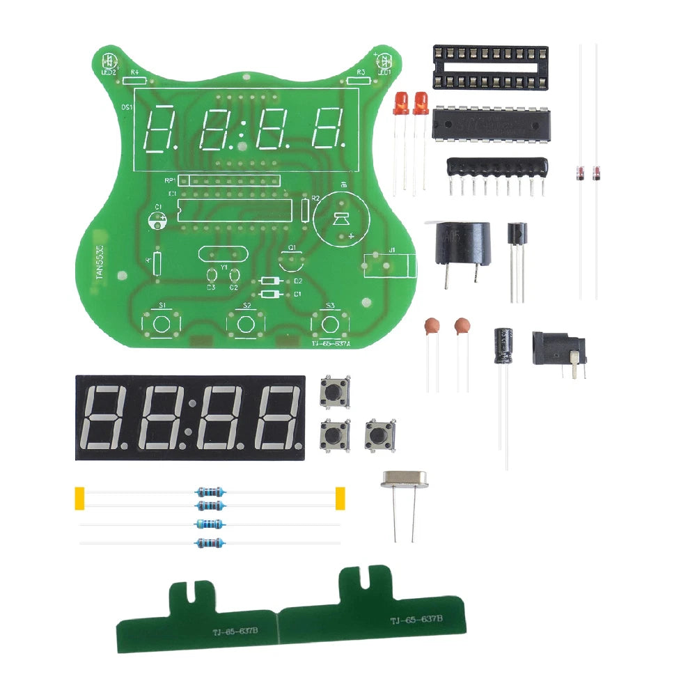 Electronic Four Digit Clock Kit for