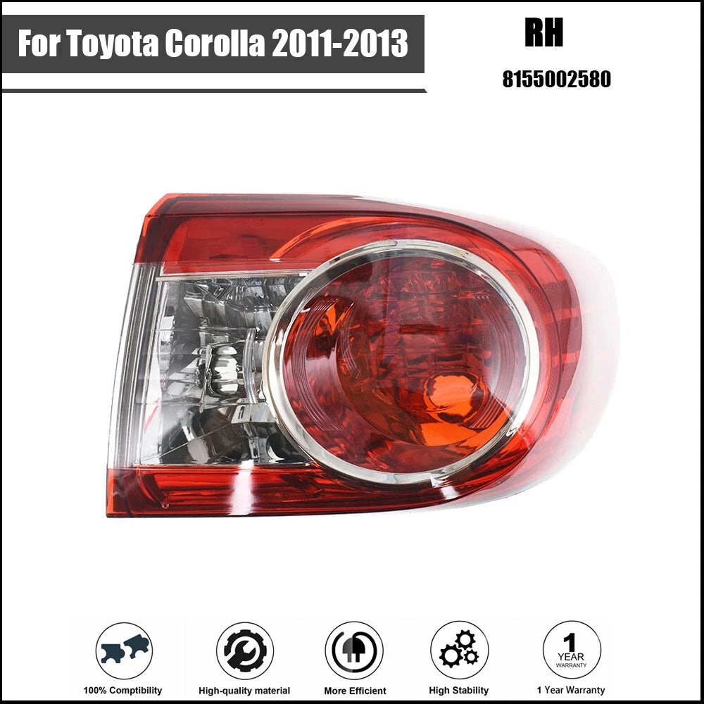 Tail Light Assembly for Toyota Corolla (2011–2013) Right Side