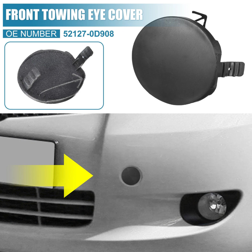 Front Bumper Tow Hook Cover Unprimed for Toyota Yaris (2007–2010)