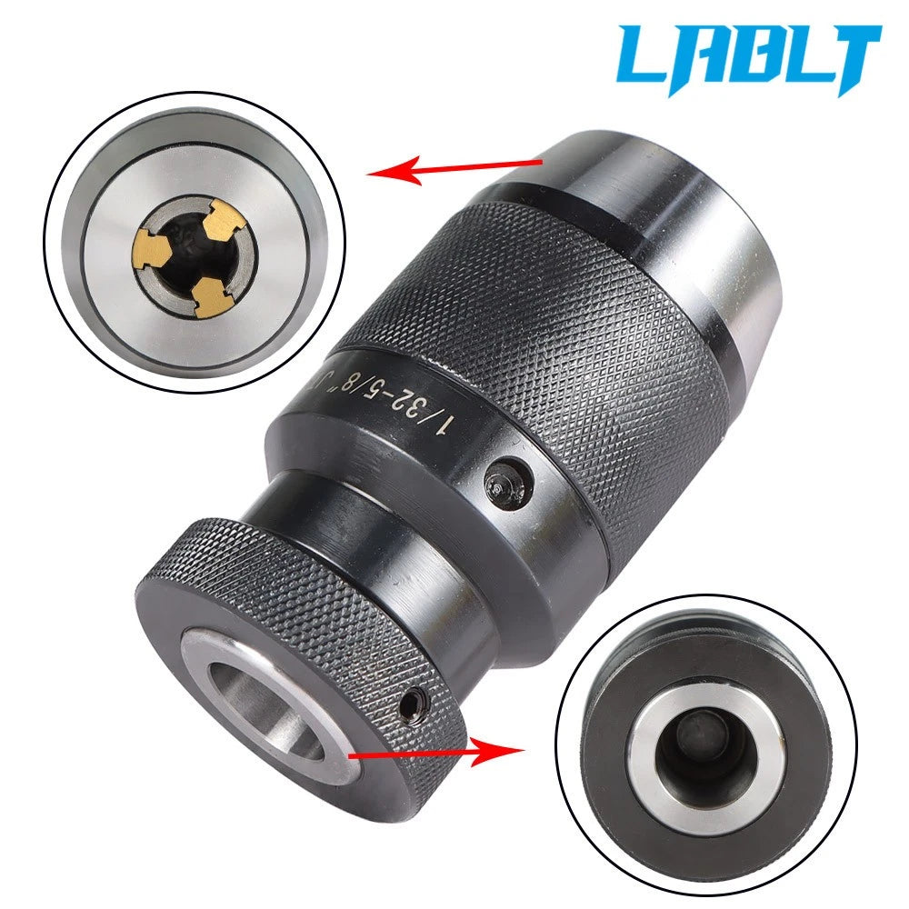 Keyless Drill Chuck 3JT JT3 for LABLT (1/32" - 5/8")