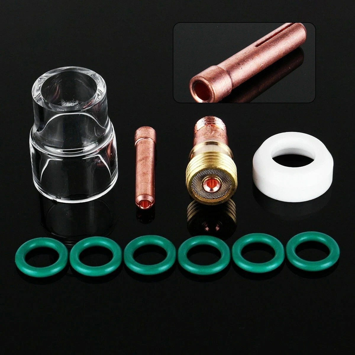 10PC Gas Lens #12 Cup for WP-17/18/26 Tig Welding Torch (2.4mm, 3/32)