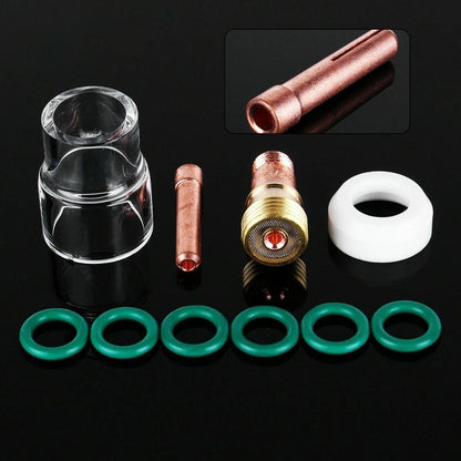 10PC Gas Lens #12 Cup for WP-17/18/26 Tig Welding Torch (2.4mm, 3/32)