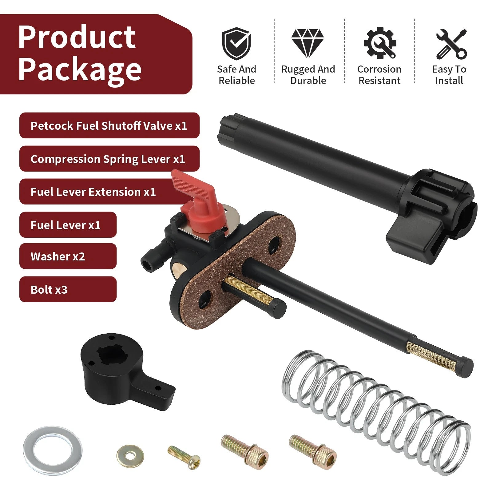Fuel Valve Shutoff Petcock for Polaris Sportsman 400, Scrambler 500 (1996–2002) 7051006