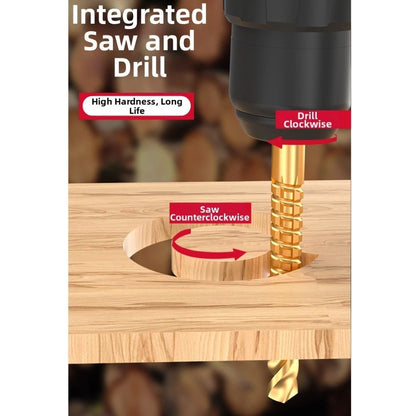 3-in-1 Drill Bit for Woodworking (Cutting, Drilling, Groove)