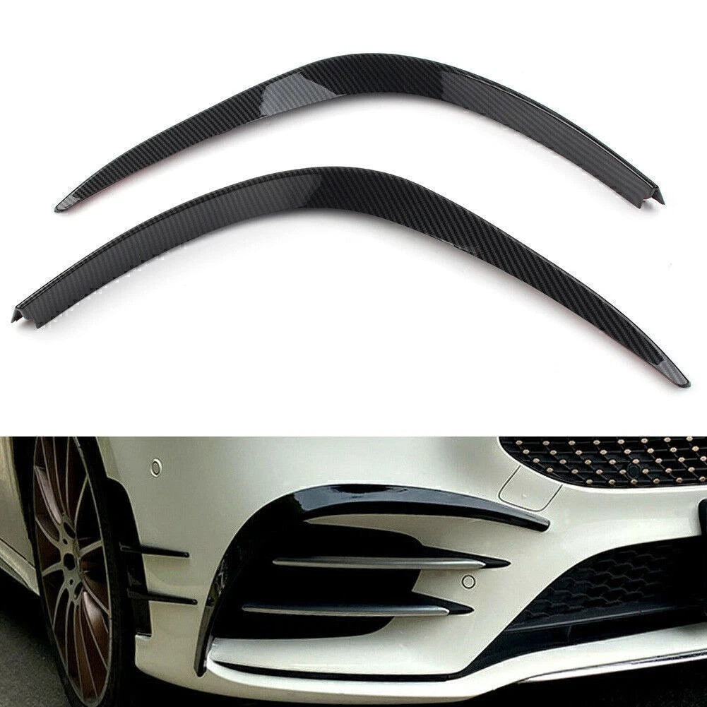 Front Bumper Splitter Spoiler Canard Set for Mercedes Benz A-Class A260