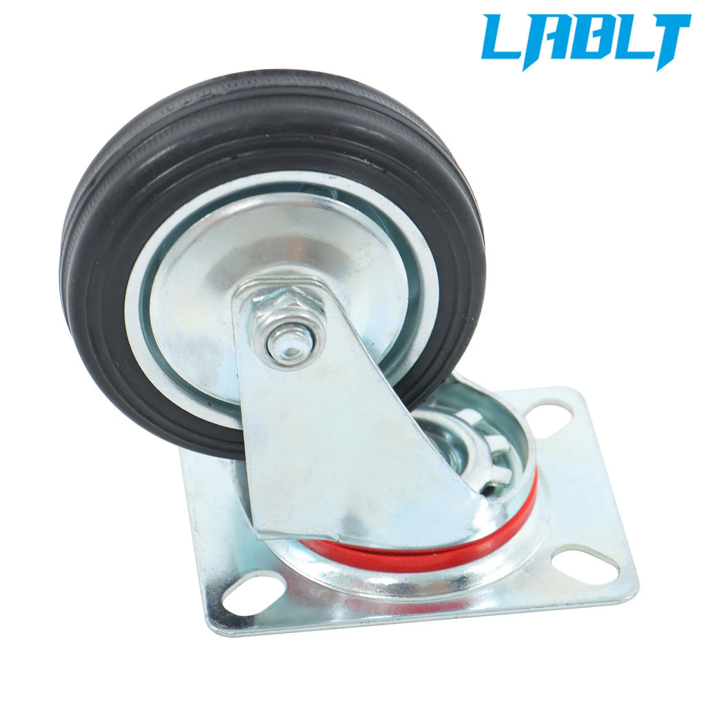 12PCS 3" Swivel Caster Wheels for (Rubber Base, No Brake)