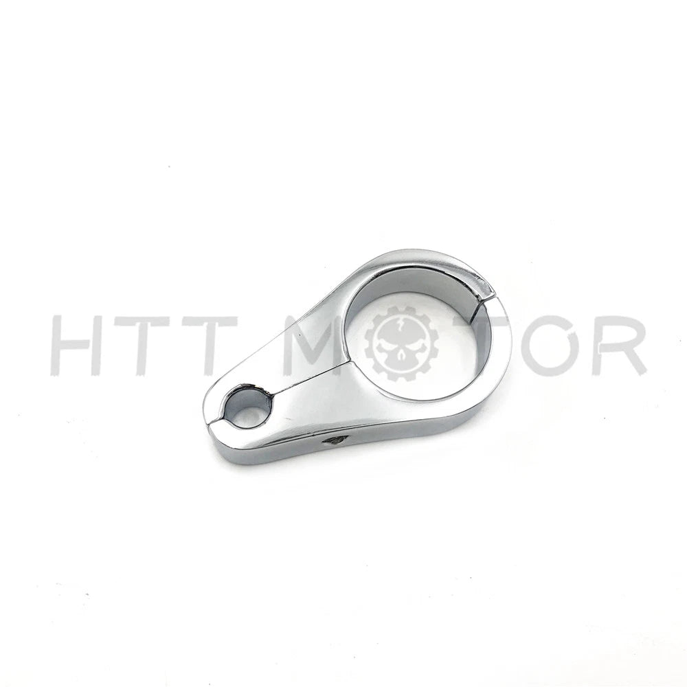 25mm Chrome Motorcycle Brake Line Clutch Cable Handlebar Frame Clamp Clips