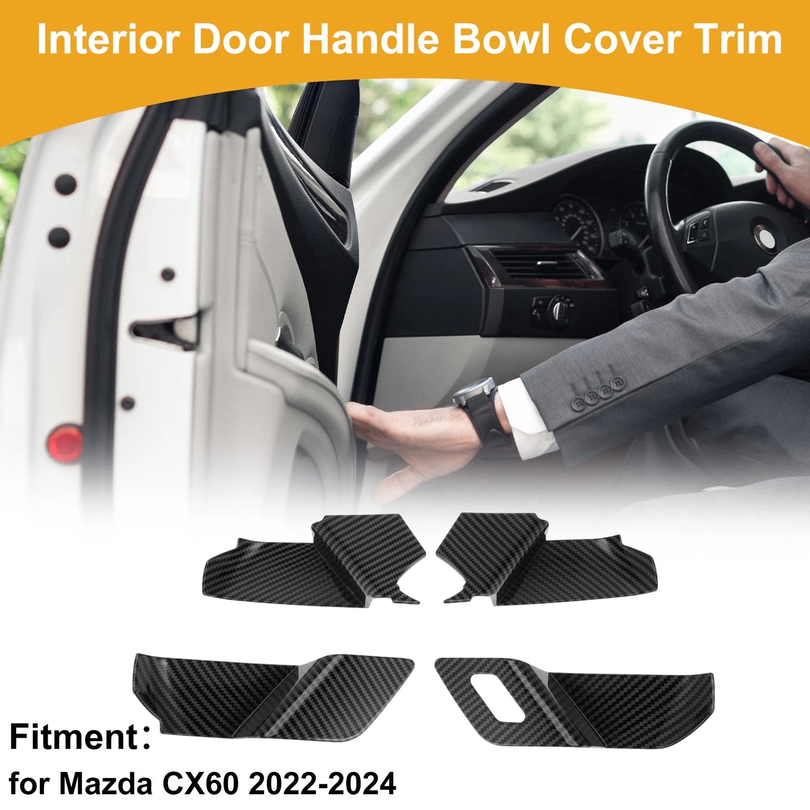 Interior Door Handle Bowl Cover Trim Replacement for Mazda CX60 2022–2024