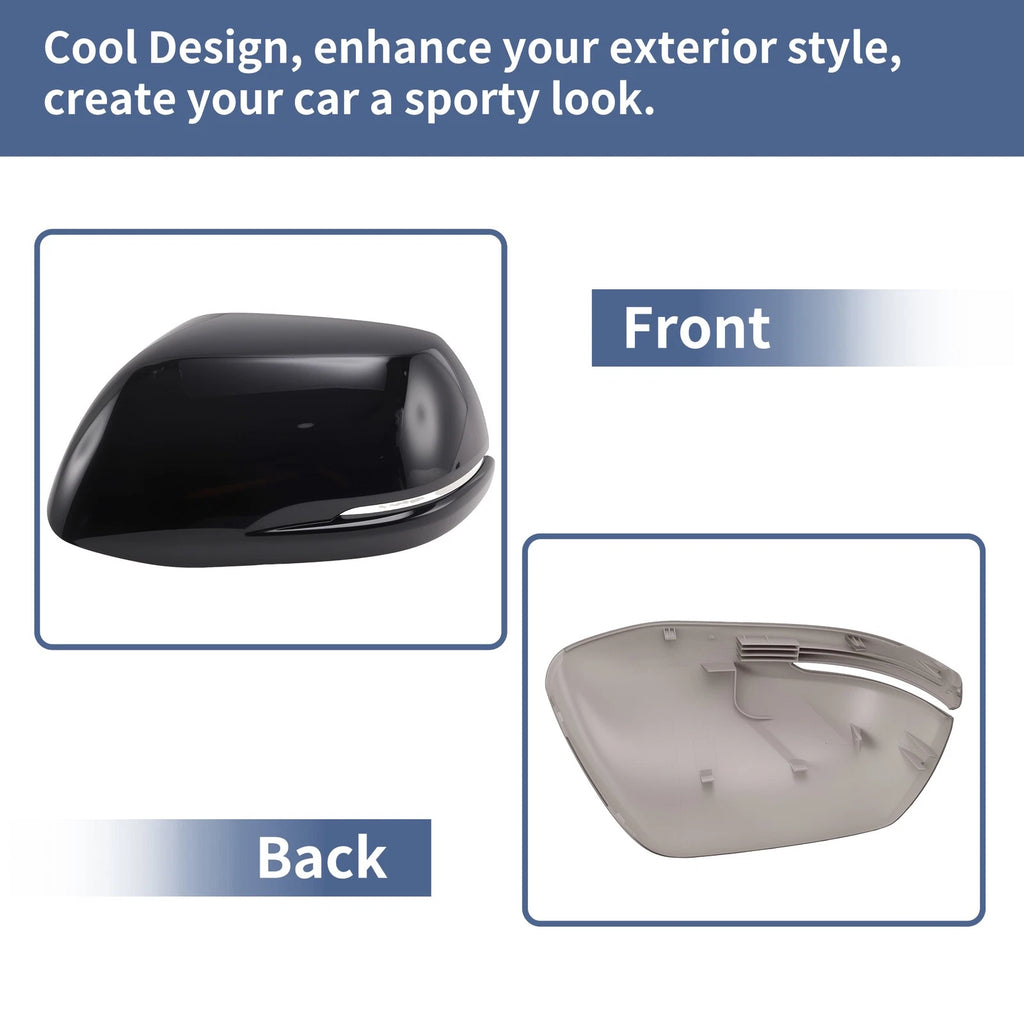 Left Rearview Mirror Cover Cap for Honda CR-V (2012–2016) Black