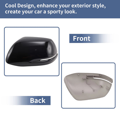 Left Rearview Mirror Cover Cap for Honda CR-V (2012–2016) Black